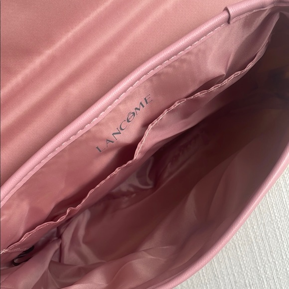 Lancome raffia straw Clutch cosmetics pouch cream/pink - Picture 9 of 15